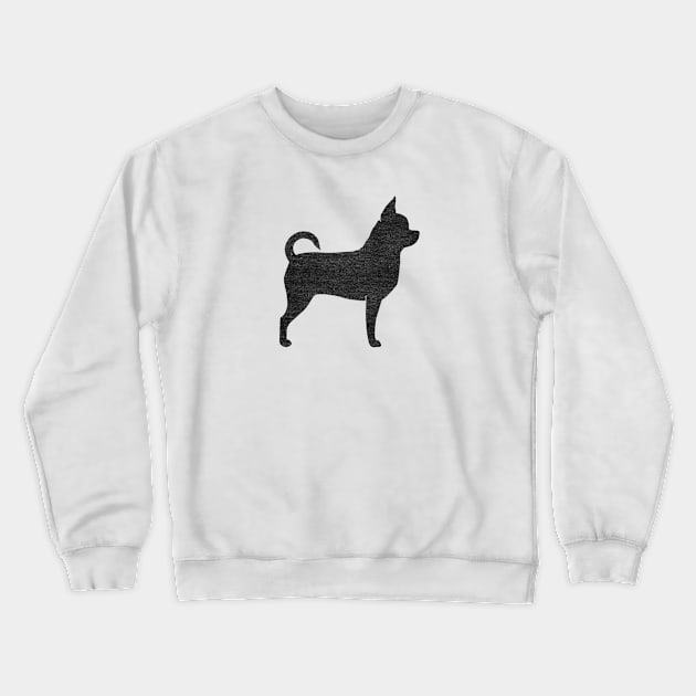 Chihuahua Silhouette Crewneck Sweatshirt by Coffee Squirrel